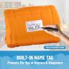 image:imageJay Franco Kids Nap Mat with Embedded Pillow amp Blanket  Soft 46x20 Microfiber Sleeping Bag with Name Tag amp Handle for School Travel SleepoverBlue  Blippi