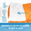 image:imageJay Franco Kids Nap Mat with Embedded Pillow amp Blanket  Soft 46x20 Microfiber Sleeping Bag with Name Tag amp Handle for School Travel SleepoverBlue  Blippi