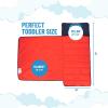 image:imageJay Franco Kids Nap Mat with Embedded Pillow amp Blanket  Soft 46x20 Microfiber Sleeping Bag with Name Tag amp Handle for School Travel SleepoverRed  Spiderman