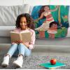 image:imageJay Franco Kids Plush Throw Blanket  Soft amp Cozy Fleece Throw for Bedroom amp Couch Dcor Official Licensed Product Teal  Mandalorian 40x50  Travel BlanketMulti  Moana