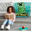 image:imageJay Franco Kids Plush Throw Blanket  Soft amp Cozy Fleece Throw for Bedroom amp Couch Dcor Official Licensed Product Teal  Mandalorian 40x50  Travel BlanketTeal  Minecraft