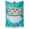 image:imageJay Franco Kids Plush Throw Blanket  Soft amp Cozy Fleece Throw for Bedroom amp Couch Dcor Official Licensed Product Teal  Mandalorian 40x50  Travel BlanketTeal  Mandalorian