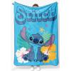 image:imageJay Franco Kids Plush Throw Blanket  Soft amp Cozy Fleece Throw for Bedroom amp Couch Dcor Official Licensed Product Teal  Mandalorian 40x50  Travel BlanketBlue  Stitch