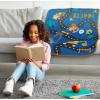 image:imageJay Franco Kids Plush Throw Blanket  Soft amp Cozy Fleece Throw for Bedroom amp Couch Dcor Official Licensed Product Teal  Mandalorian 40x50  Travel BlanketBlue  Blippi