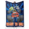 image:imageJay Franco Kids Plush Throw Blanket  Soft amp Cozy Fleece Throw for Bedroom amp Couch Dcor Official Licensed Product Teal  Mandalorian 40x50  Travel BlanketBlue  Blaze