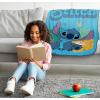 image:imageJay Franco Kids Plush Throw Blanket  Soft amp Cozy Fleece Throw for Bedroom amp Couch Dcor Official Licensed Product Teal  Mandalorian 40x50  Travel BlanketBlue  Stitch