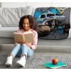 image:imageJay Franco Kids Plush Throw Blanket  Soft amp Cozy Fleece Throw for Bedroom amp Couch Dcor Official Licensed Product Teal  Mandalorian 40x50  Travel BlanketGray  Monster Jam
