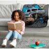 image:imageJay Franco Kids Plush Throw Blanket  Soft amp Cozy Fleece Throw for Bedroom amp Couch Dcor Official Licensed Product Teal  Mandalorian 40x50  Travel BlanketGray  Monster Jam