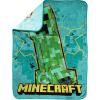 image:imageJay Franco Kids Plush Throw Blanket  Soft amp Cozy Fleece Throw for Bedroom amp Couch Dcor Official Licensed Product Teal  Mandalorian 40x50  Travel BlanketTeal  Minecraft