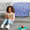 image:imageJay Franco Kids Plush Throw Blanket  Soft amp Cozy Fleece Throw for Bedroom amp Couch Dcor Official Licensed Product Teal  Mandalorian 40x50  Travel BlanketPurple  Kpop Demon Hunters