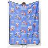 image:imageJay Franco Kids Plush Throw Blanket  Soft amp Cozy Fleece Throw for Bedroom amp Couch Dcor Official Licensed Product Teal  Mandalorian 40x50  Travel BlanketPurple  Kpop Demon Hunters