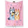 image:imageJay Franco Kids Plush Throw Blanket  Soft amp Cozy Fleece Throw for Bedroom amp Couch Dcor Official Licensed Product Teal  Mandalorian 40x50  Travel BlanketPink  Bluey