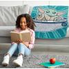 image:imageJay Franco Kids Plush Throw Blanket  Soft amp Cozy Fleece Throw for Bedroom amp Couch Dcor Official Licensed Product Teal  Mandalorian 40x50  Travel BlanketTeal  Mandalorian