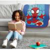 image:imageJay Franco Kids Plush Throw Blanket  Soft amp Cozy Fleece Throw for Bedroom amp Couch Dcor Official Licensed Product Teal  Mandalorian 40x50  Travel BlanketBlue  Spidey  Friends