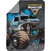image:imageJay Franco Kids Plush Throw Blanket  Soft amp Cozy Fleece Throw for Bedroom amp Couch Dcor Official Licensed Product Teal  Mandalorian 40x50  Travel BlanketGray  Monster Jam