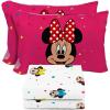 image:imageSunny Side Up Kids Sheet Set with Fitted Flat Sheets amp Pillow Cover  UltraSoft Bedding with Pillowcase for Room Decor White  The Mandalorian 3 Piece TwinWhite  Minnie Mouse
