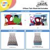 image:imageSunny Side Up Kids Sheet Set with Fitted Flat Sheets amp Pillow Cover  UltraSoft Bedding with Pillowcase for Room Decor White  The Mandalorian 3 Piece TwinMulti  Spidey  Friends