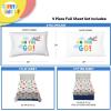 image:imageSunny Side Up Kids Sheet Set with Fitted Flat Sheets amp Pillow Cover  UltraSoft Bedding with Pillowcase for Room Decor White  The Mandalorian 3 Piece TwinWhite  on the Go