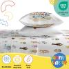 image:imageSunny Side Up Kids Sheet Set with Fitted Flat Sheets amp Pillow Cover  UltraSoft Bedding with Pillowcase for Room Decor White  The Mandalorian 3 Piece TwinWhite  Bluey