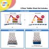 image:imageSunny Side Up Kids Sheet Set with Fitted Flat Sheets amp Pillow Cover  UltraSoft Bedding with Pillowcase for Room Decor White  The Mandalorian 3 Piece TwinWhite  Construction Zone