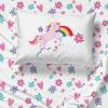 image:imageSunny Side Up Kids Sheet Set with Fitted Flat Sheets amp Pillow Cover  UltraSoft Bedding with Pillowcase for Room Decor White  The Mandalorian 3 Piece TwinWhite  Rainbow Unicorn