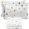 image:imageSunny Side Up Kids Sheet Set with Fitted Flat Sheets amp Pillow Cover  UltraSoft Bedding with Pillowcase for Room Decor White  The Mandalorian 3 Piece TwinWhite  the Mandalorian