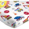 image:imageSunny Side Up Kids Sheet Set with Fitted Flat Sheets amp Pillow Cover  UltraSoft Bedding with Pillowcase for Room Decor White  The Mandalorian 3 Piece TwinWhite  Construction Zone