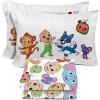 image:imageSunny Side Up Kids Sheet Set with Fitted Flat Sheets amp Pillow Cover  UltraSoft Bedding with Pillowcase for Room Decor White  The Mandalorian 3 Piece TwinMulti  Cocomelon