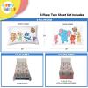 image:imageSunny Side Up Kids Sheet Set with Fitted Flat Sheets amp Pillow Cover  UltraSoft Bedding with Pillowcase for Room Decor White  The Mandalorian 3 Piece TwinMulti  Cocomelon