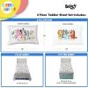 image:imageSunny Side Up Kids Sheet Set with Fitted Flat Sheets amp Pillow Cover  UltraSoft Bedding with Pillowcase for Room Decor White  The Mandalorian 3 Piece TwinWhite  Bluey