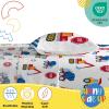 image:imageSunny Side Up Kids Sheet Set with Fitted Flat Sheets amp Pillow Cover  UltraSoft Bedding with Pillowcase for Room Decor White  The Mandalorian 3 Piece TwinWhite  Construction Zone