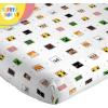 image:imageSunny Side Up Kids Sheet Set with Fitted Flat Sheets amp Pillow Cover  UltraSoft Bedding with Pillowcase for Room Decor White  The Mandalorian 3 Piece TwinWhite  Minecraft