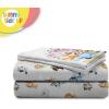 image:imageSunny Side Up Kids Sheet Set with Fitted Flat Sheets amp Pillow Cover  UltraSoft Bedding with Pillowcase for Room Decor White  The Mandalorian 3 Piece TwinWhite  Bluey