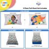 image:imageSunny Side Up Kids Sheet Set with Fitted Flat Sheets amp Pillow Cover  UltraSoft Bedding with Pillowcase for Room Decor White  The Mandalorian 3 Piece TwinGray  Blippi