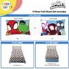 image:imageSunny Side Up Kids Sheet Set with Fitted Flat Sheets amp Pillow Cover  UltraSoft Bedding with Pillowcase for Room Decor White  The Mandalorian 3 Piece TwinMulti  Spidey  Friends