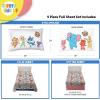 image:imageSunny Side Up Kids Sheet Set with Fitted Flat Sheets amp Pillow Cover  UltraSoft Bedding with Pillowcase for Room Decor White  The Mandalorian 3 Piece TwinMulti  Cocomelon