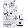 image:imageJay Franco Beach Towel and Tote Bag Set  16 x 145 Canvas Shoulder Handbag with 28 x 58 Super Soft Absorbent Bath TowelWhite  Star Wars