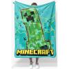 image:imageJay Franco Kids Plush Throw Blanket  Soft amp Cozy Fleece Throw for Bedroom amp Couch Dcor Official Licensed Product Teal  Mandalorian 40x50  Travel BlanketTeal  Minecraft