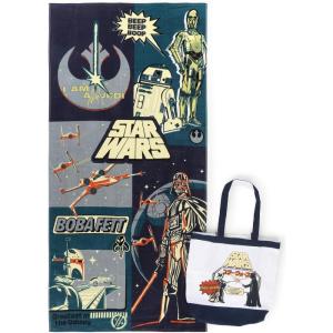 image:imageJay Franco Beach Towel and Tote Bag Set  16 x 145 Canvas Shoulder Handbag with 28 x 58 Super Soft Absorbent Bath TowelBlue  Star Wars