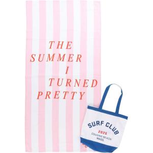 image:imageJay Franco Beach Towel and Tote Bag Set  16 x 145 Canvas Shoulder Handbag with 28 x 58 Super Soft Absorbent Bath TowelMulti  the Summer I Turned Pretty