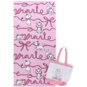 image:imageJay Franco Beach Towel and Tote Bag Set  16 x 145 Canvas Shoulder Handbag with 28 x 58 Super Soft Absorbent Bath TowelPink  Aristocats