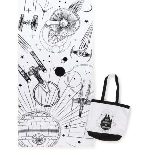 image:imageJay Franco Beach Towel and Tote Bag Set  16 x 145 Canvas Shoulder Handbag with 28 x 58 Super Soft Absorbent Bath TowelWhite  Star Wars