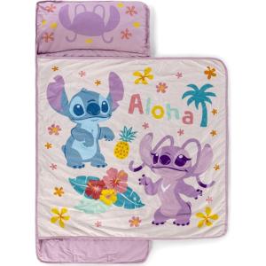 image:imageJay Franco Kids Nap Mat with Embedded Pillow amp Blanket  Soft 46x20 Microfiber Sleeping Bag with Name Tag amp Handle for School Travel SleepoverMulti  Lilo  Stitch