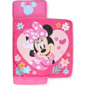 image:imageJay Franco Kids Nap Mat with Embedded Pillow amp Blanket  Soft 46x20 Microfiber Sleeping Bag with Name Tag amp Handle for School Travel SleepoverPink  Minnie Mouse