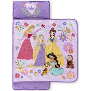 image:imageJay Franco Kids Nap Mat with Embedded Pillow amp Blanket  Soft 46x20 Microfiber Sleeping Bag with Name Tag amp Handle for School Travel SleepoverPink  Disney Princess