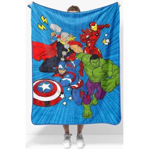 image:imageJay Franco Kids Plush Throw Blanket  Soft amp Cozy Fleece Throw for Bedroom amp Couch Dcor Official Licensed Product Teal  Mandalorian 40x50  Travel BlanketBlue  Avengers