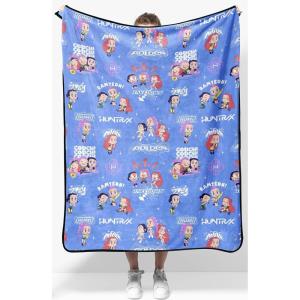 image:imageJay Franco Kids Plush Throw Blanket  Soft amp Cozy Fleece Throw for Bedroom amp Couch Dcor Official Licensed Product Teal  Mandalorian 40x50  Travel BlanketPurple  Kpop Demon Hunters