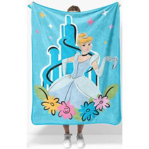 image:imageJay Franco Kids Plush Throw Blanket  Soft amp Cozy Fleece Throw for Bedroom amp Couch Dcor Official Licensed Product Teal  Mandalorian 40x50  Travel BlanketBlue  Disney Princess Cinderella