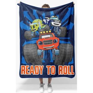 image:imageJay Franco Kids Plush Throw Blanket  Soft amp Cozy Fleece Throw for Bedroom amp Couch Dcor Official Licensed Product Teal  Mandalorian 40x50  Travel BlanketBlue  Blaze