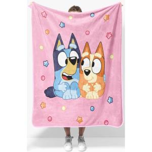 image:imageJay Franco Kids Plush Throw Blanket  Soft amp Cozy Fleece Throw for Bedroom amp Couch Dcor Official Licensed Product Teal  Mandalorian 40x50  Travel BlanketPink  Bluey